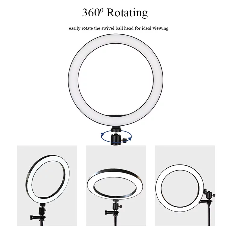 Newest Private Mold 2400-3000k;inch Led Light Ring With 3pcs Phone Holders For Tiktok Facebook Youtube Video Fill Light