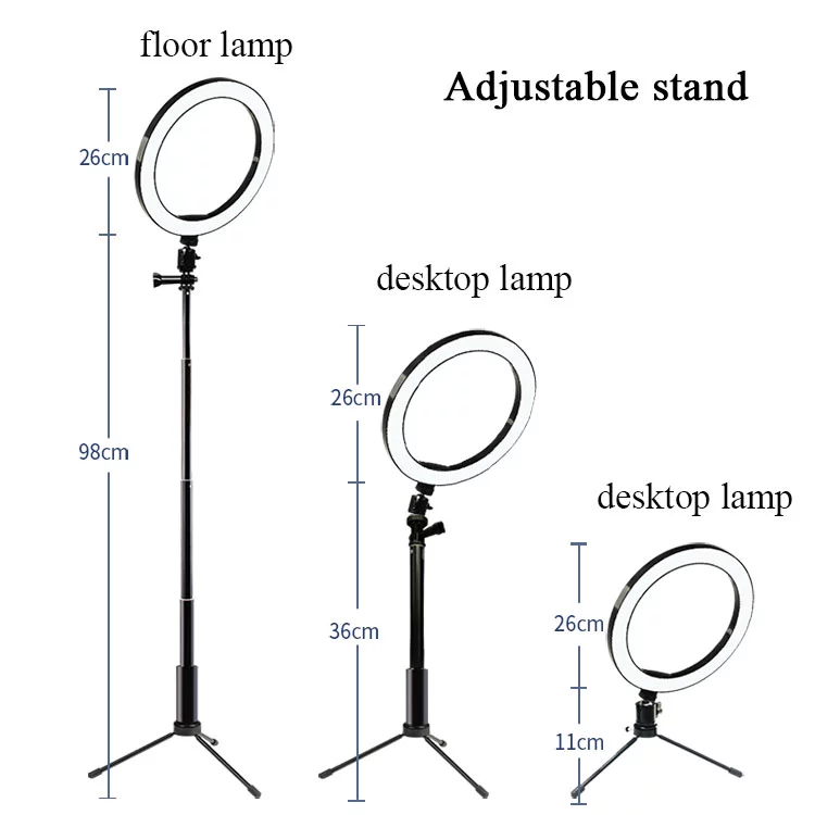Newest Private Mold 2400-3000k;inch Led Light Ring With 3pcs Phone Holders For Tiktok Facebook Youtube Video Fill Light