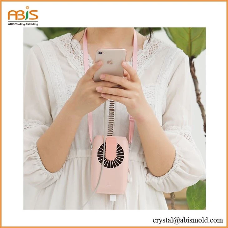 Rechargeable USB Waist Fan Mini Electric Lanyard Fan With Power Bank Function